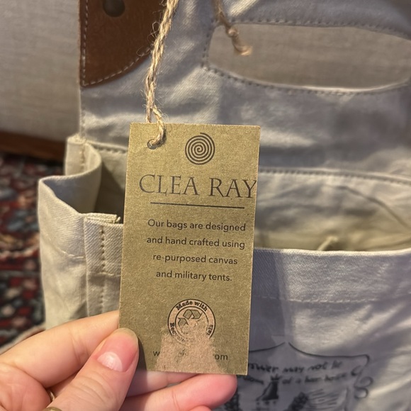 NWT Clea Ray Upcycled Canvas Beer Carrier Caddy Bag - Picture 3 of 6